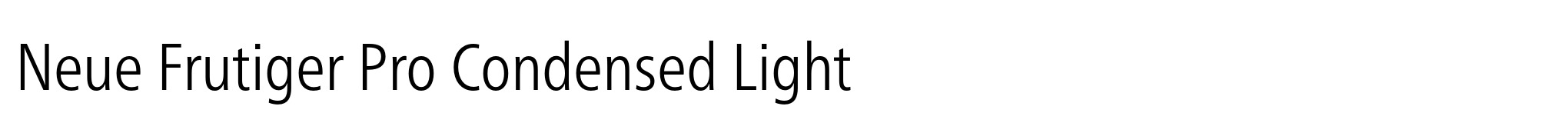 Neue Frutiger Pro Condensed Light image